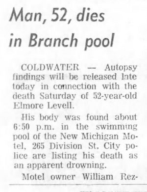 New Michigan Motel (Barnes Motel) - 1971 Accident Tying Address To New Michigan Motel Name (newer photo)